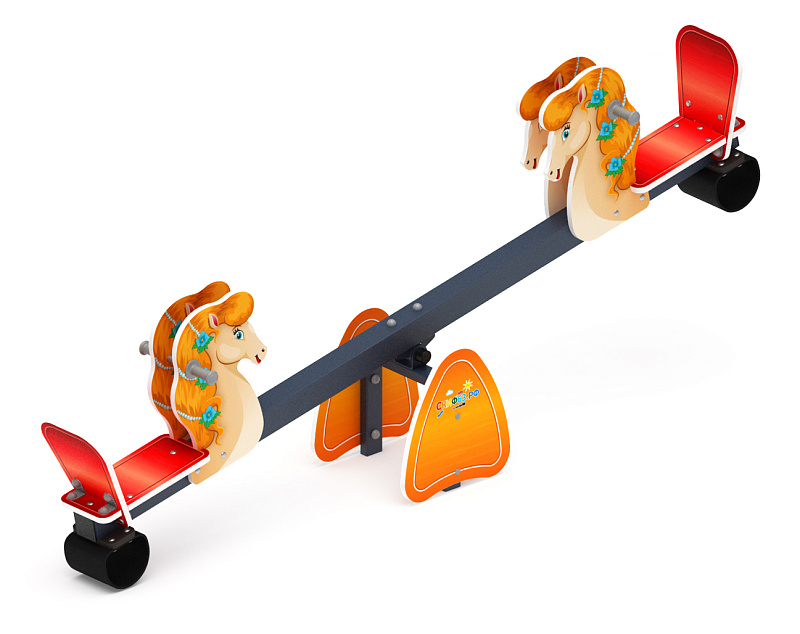 Качалка балансир со спинкой Лошадка - ИО 21.М.01.02-П