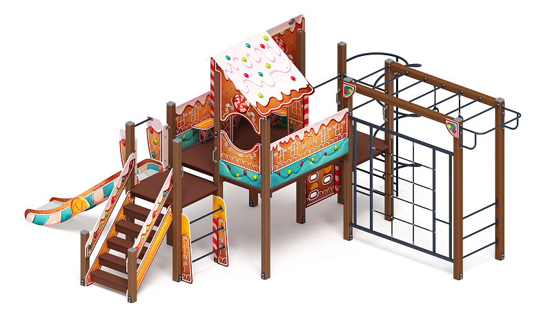 Теремок (Пряничный домик) - ДИК 2.07.02-02 - Игровой комплекс H=1200