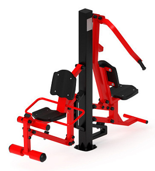 Флекс + жим от груди (красный) - Уличный тренажер - СТ 044-11
