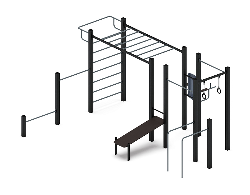 Многофункциональный спортивный комплекс (серый) МК 100.04-03