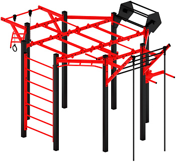 Многофункциональный спортивный комплекс (красный) МК 100.01-01