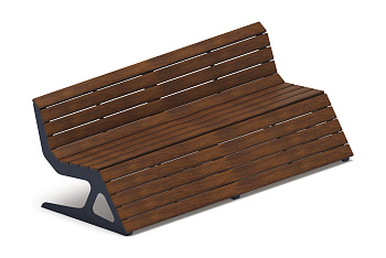 Скамья - МФ 42.02.05-20 (Темный дуб) Д:2400  (под анкера)