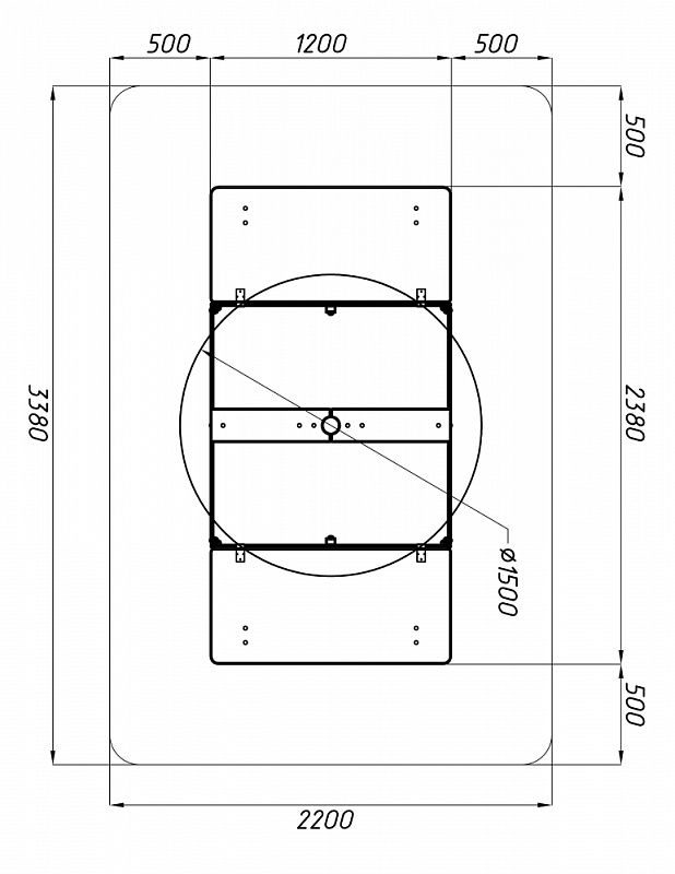 Песочница с крышкой средняя и навесом Грибок (Арифметика) - ИО 5.01.10-03