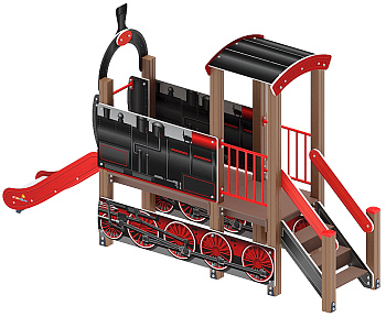Паровозик (черный) мини - ДИК 1.03.5.01-11 - Игровой комплекс H=750