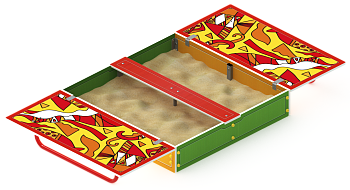 Песочница с крышкой средняя (Рыбы) - ИО 5.01.11-04