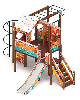 Теремок (Пряничный домик) - ДИК 2.07.02-02 - Игровой комплекс H=1200