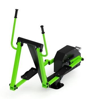 Эллиптический (зеленый) - Уличный тренажер с переменной нагрузкой - СТ 041-12