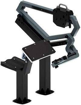 Бицепс сидя (серый) - Уличный тренажер - СТ 034-13.И1