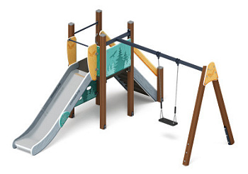 Счастливое детство (Тайга) - ДИК 2.01.03-03 - Игровой комплекс H=1200