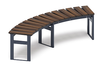 Модульная скамья радиальная (темный дуб) МФ 42.01.17