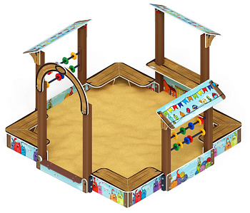 Песочный дворик Теремок (Коты) - ИО 6.01.04-03
