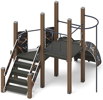 Спорт (Техно-оранжевый) - ДИК 1.06.01-02 - Игровой комплекс H=900