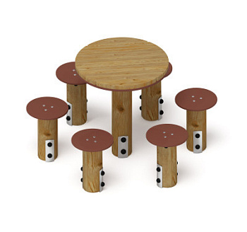 Столик взрослый (лиственница орех) МФ 32.01.05-Л.И1.02