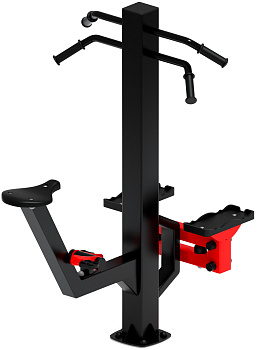 Степ+Вело (красный) - Уличный тренажер - СТ 018-11.И1