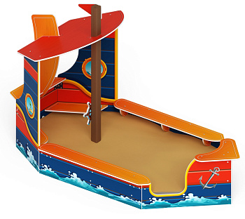 Песочница большая Катерок (Морской стиль) - ИО 5.03.02-02
