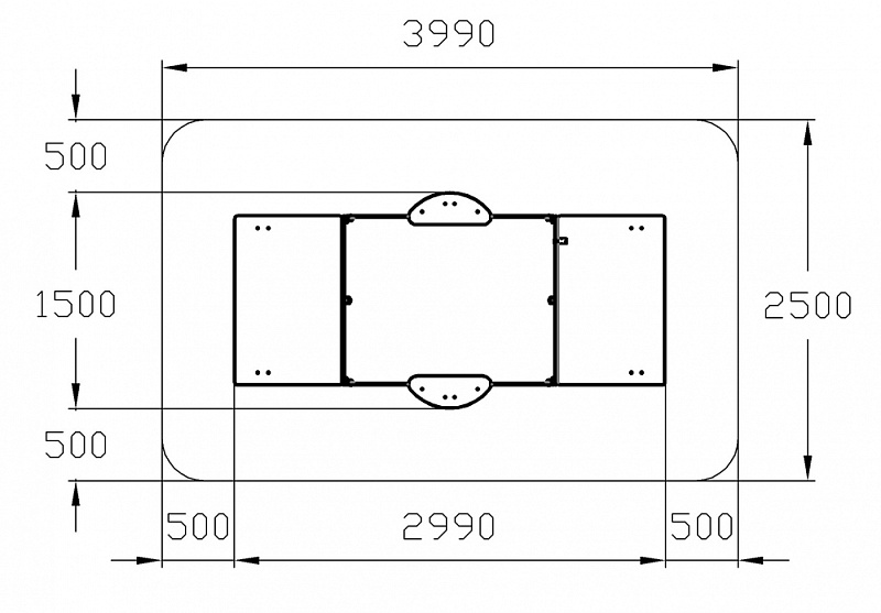 Песочница с крышкой средняя (Рыбы) - ИО 5.01.11-08