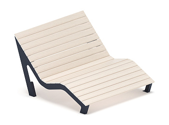 Шезлонг парковый - МФ 42.03.01-21 (Светлый дуб) Д:1500  (под анкера)
