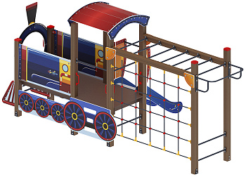 Паровозик (синий) - ДИК 1.03.5.04-01 - Игровой комплекс H=750