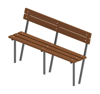 Скамья со спинкой - МФ 42.01.06-И1