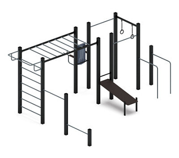 Многофункциональный спортивный комплекс (серый) МК 100.04-03