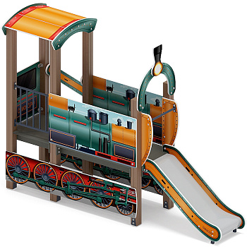 Паровозик (цветной) мини - ДИК 1.03.5.01-16 - Игровой комплекс H=750