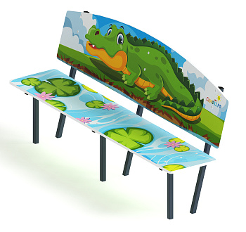 Скамейка детская Крокодил - МФ 41.01.01-И1
