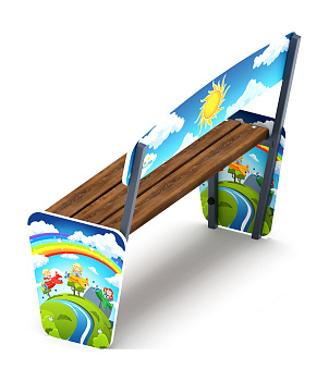 Скамейка детская Солнышко - МФ 41.01.04-И1