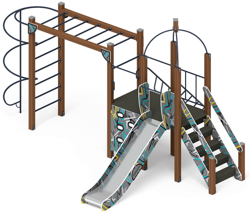 Навина (Техно-голубой) - ДИК 2.09.02-01 - Игровой комплекс H=1200