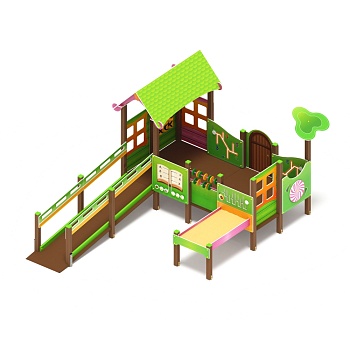 Манеж с навесом Домик - ДОВ 30.25.01 - Забота (Лукоморье)