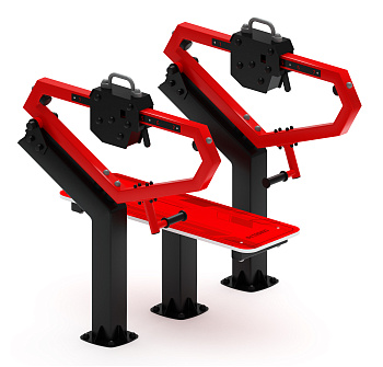 Жим лежа (красный) - Уличный тренажер - СТ 026-11.П