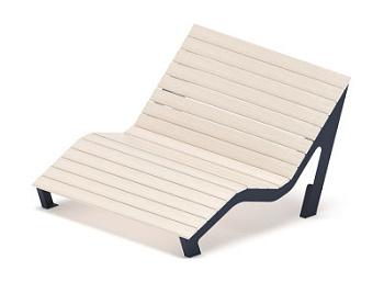 Шезлонг парковый - МФ 42.03.01-21 (Светлый дуб) Д:1500  (под анкера)