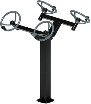 Рули (положение стоя) серый - Уличный тренажер - СТ 101-13