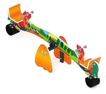 Качалка балансир со спинкой Петушки - ИО 21.Д.01.01 - Космопорт