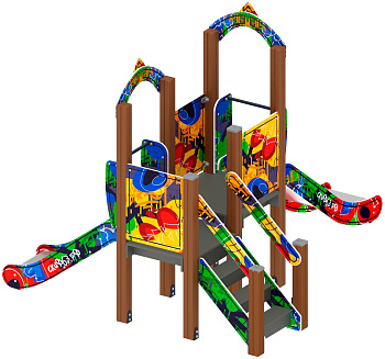 Карапуз (Граффити) - ДИК 1.001.07-03 - Игровой комплекс Н=750 Н=900