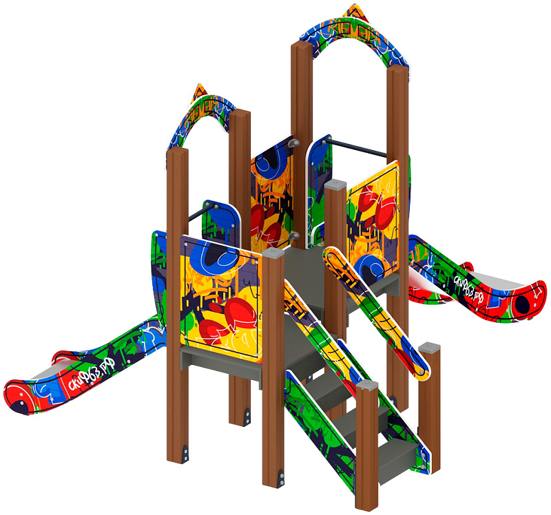 Карапуз (Граффити) - ДИК 1.001.07-03 - Игровой комплекс Н=750 Н=900